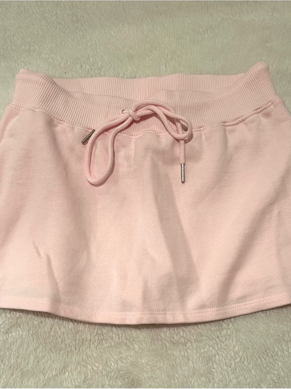 Forever 21 Light Pink Drawstring Mini Skirt
